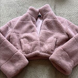 Love Tree Blush Sherpa Jacket